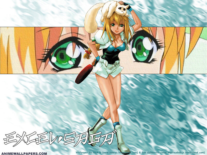 Anime girl with cat on head