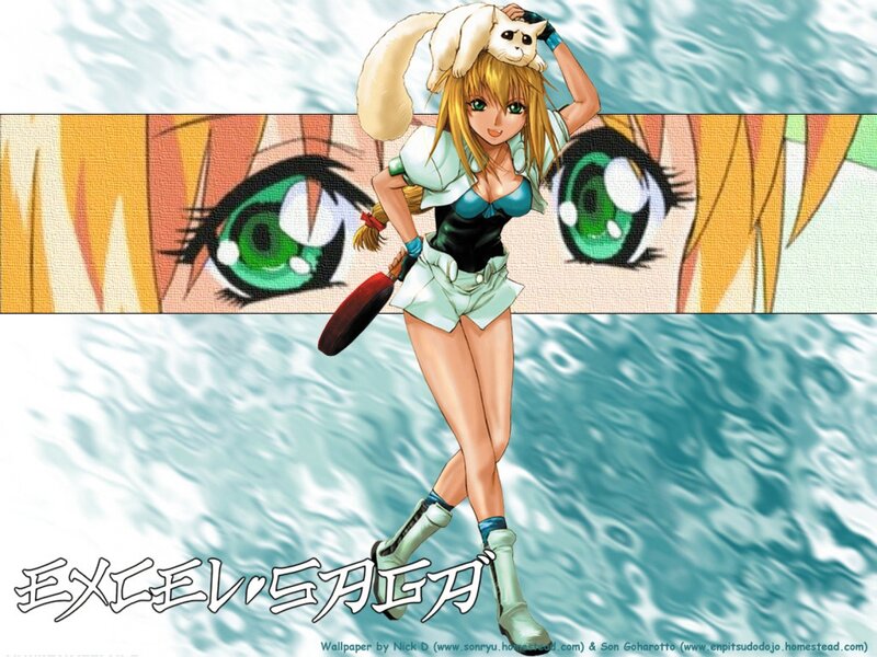 Anime girl with cat on head