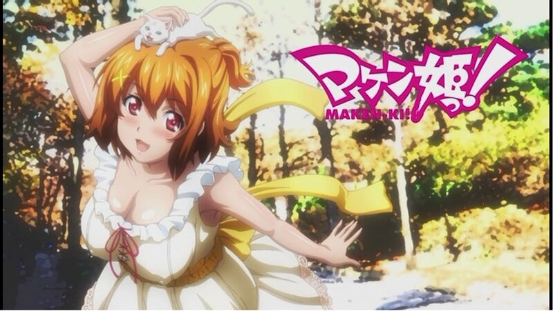 Anime girl with cat on head