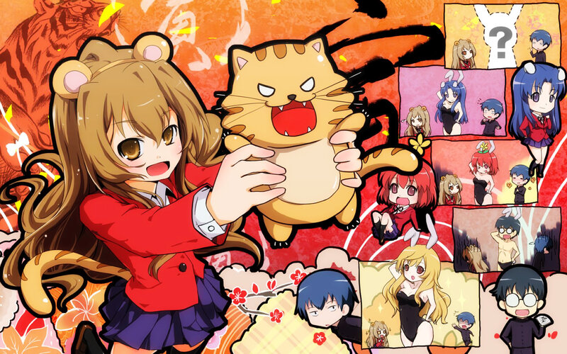 Anime girl with cat plush