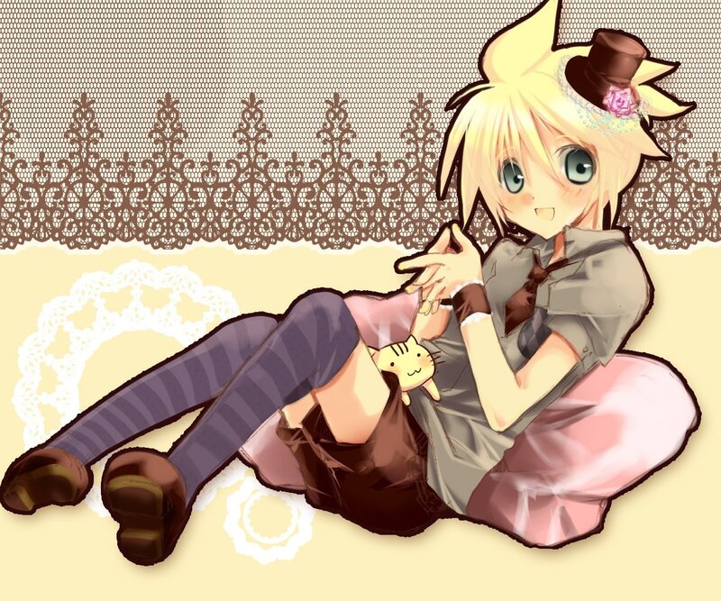 anime girl with cat plush