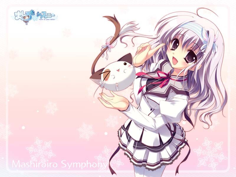 Anime girl with cat plush