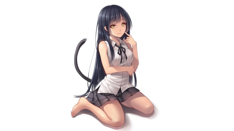 Anime Girl with Cat Tail