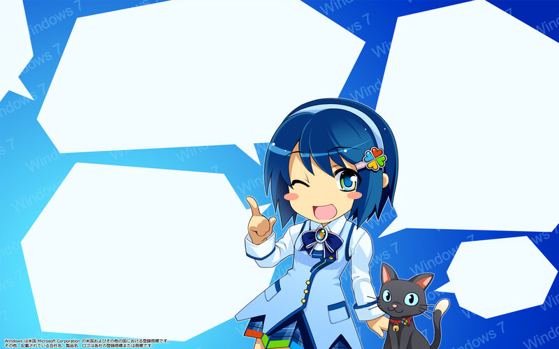 anime girl with cat wallpaper