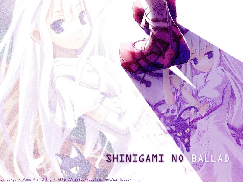 Anime Girl with Cat — White, Dreamy