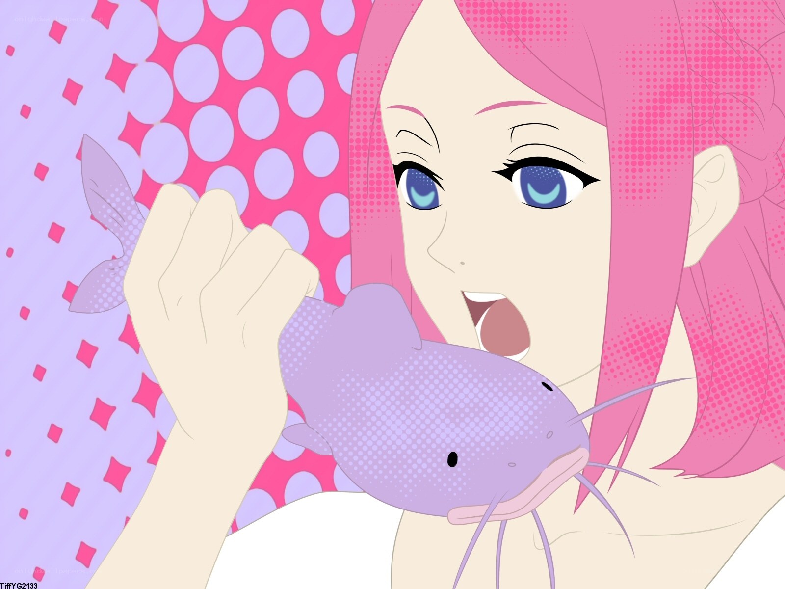 anime girl with catfish