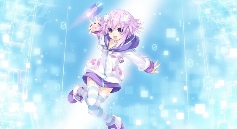 Anime Girl with CD — Blue, Energetic