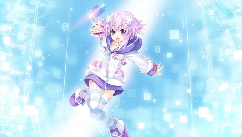 Anime Girl with CD — Blue