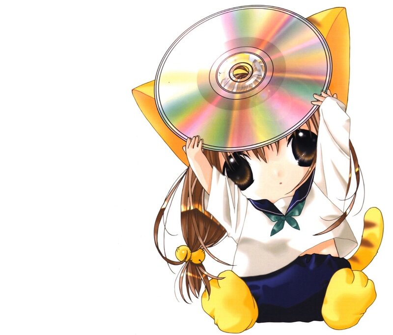 Anime Girl with CD