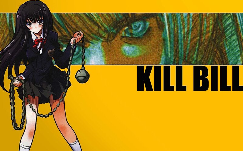 Anime Girl with Chain Weapon — Yellow