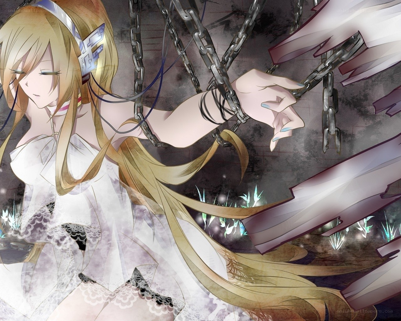 Anime girl with chains