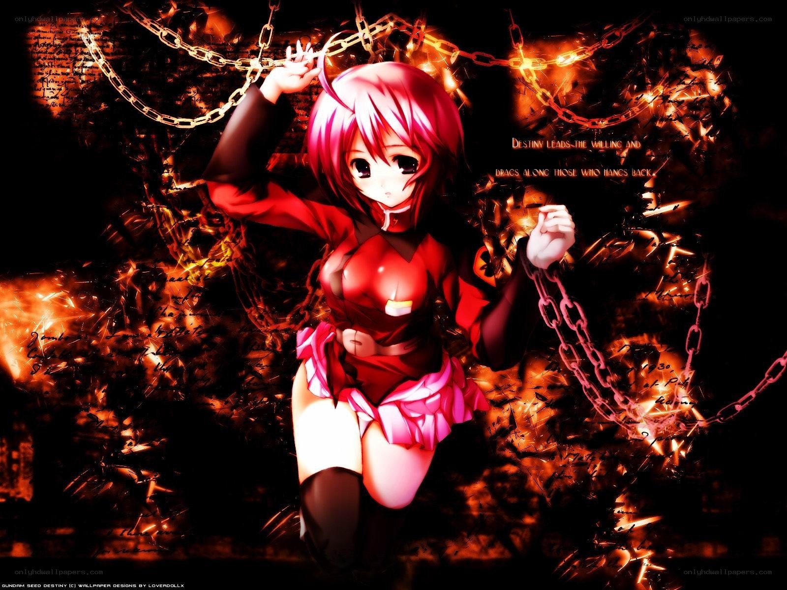 Anime girl with chains