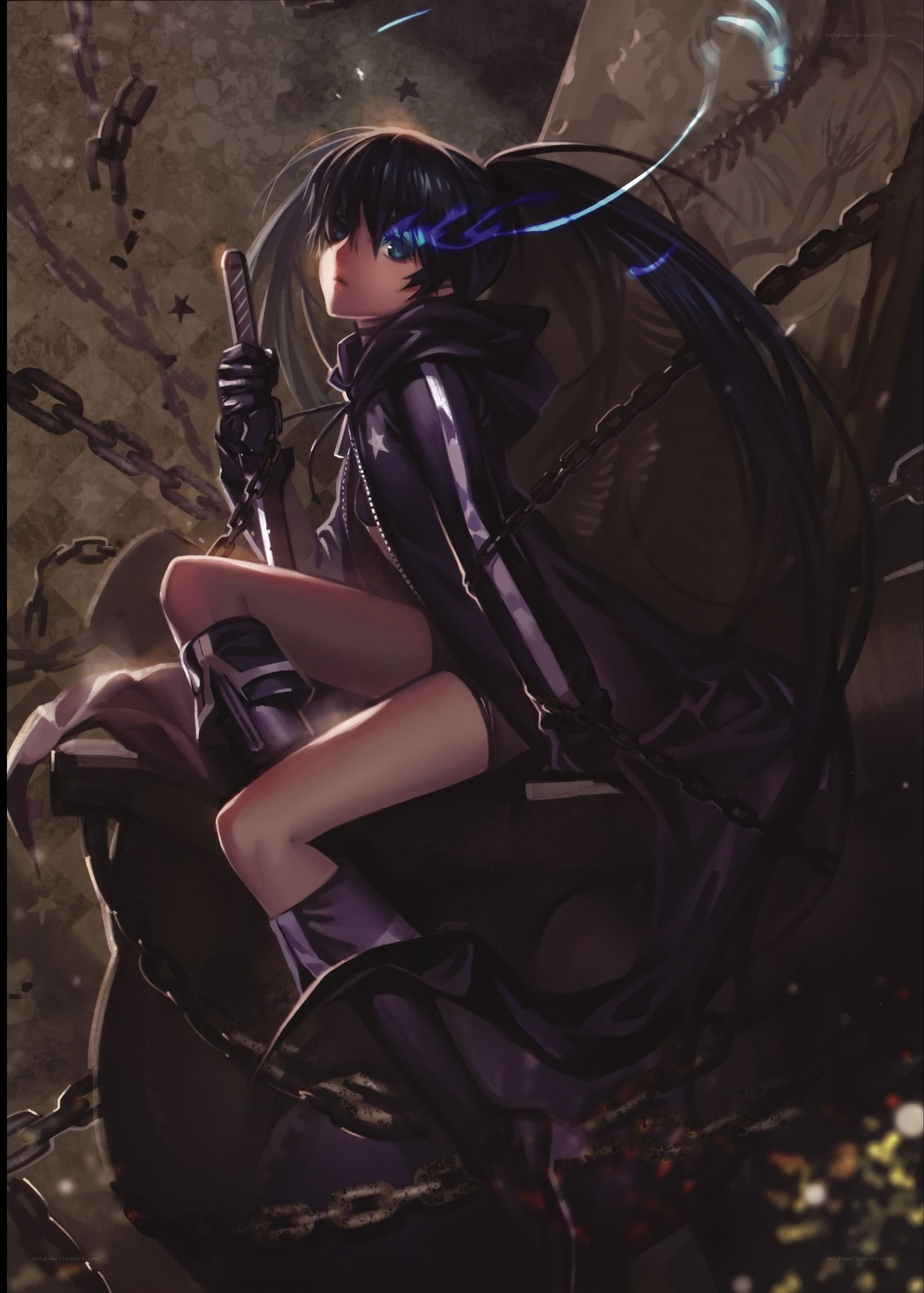 Anime girl with chains