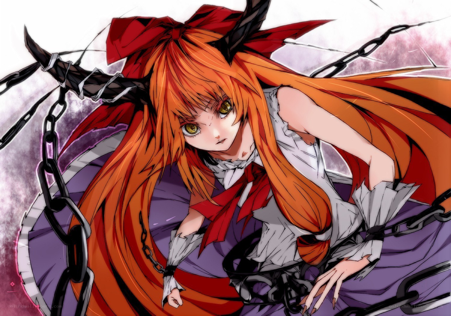 Anime girl with chains