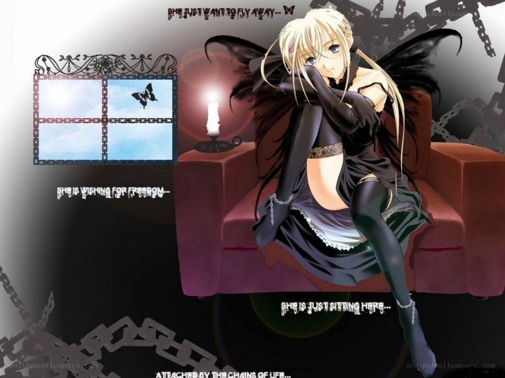 Anime girl with chains
