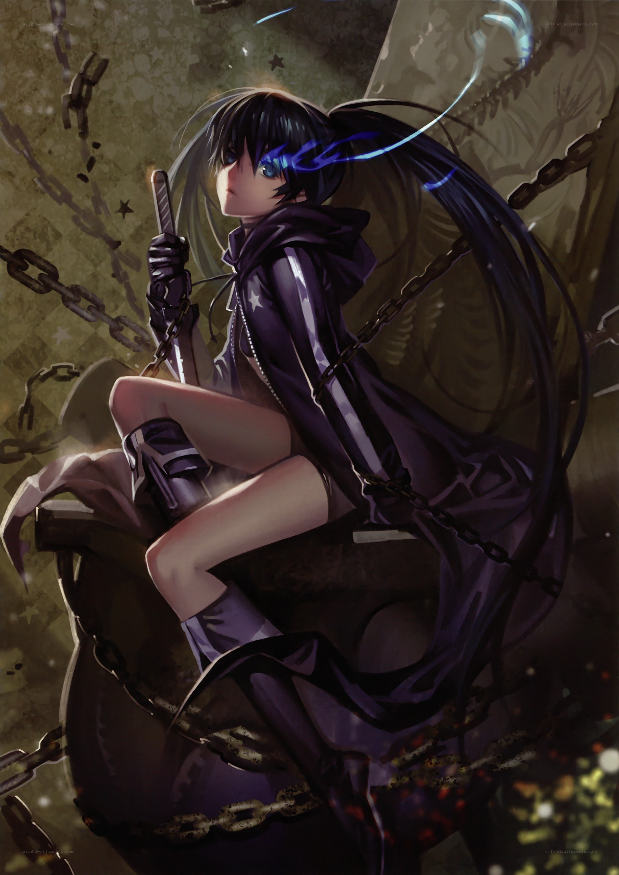 anime girl with chains