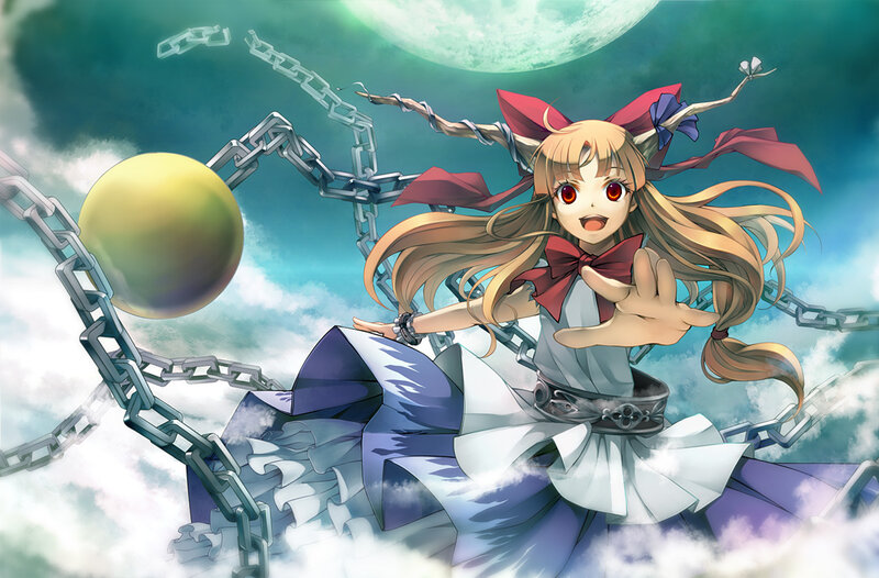 Anime girl with chains and ball