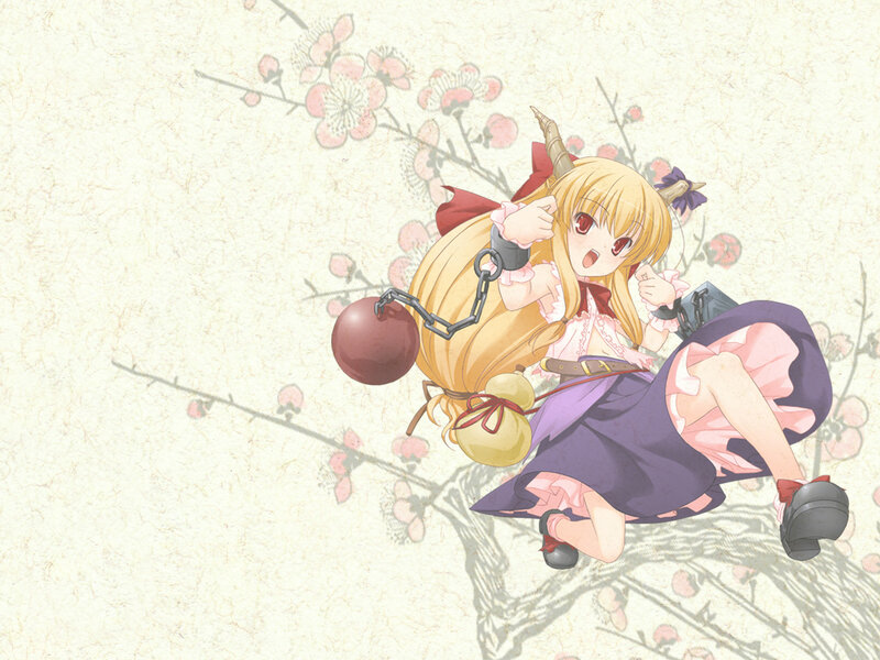 Anime girl with chains and gourds