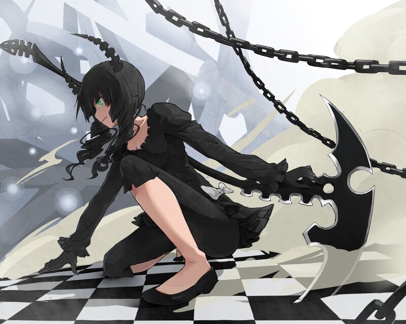 anime girl with chains and scythe