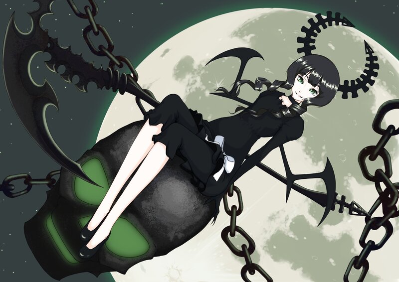 Anime girl with chains and scythe