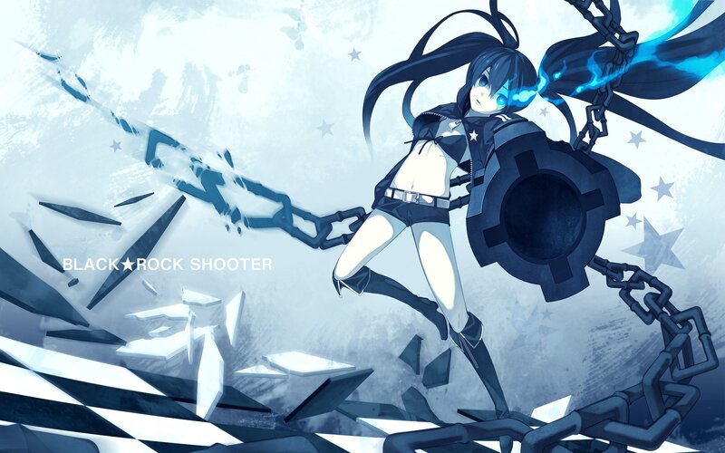 Anime girl with chains and shield