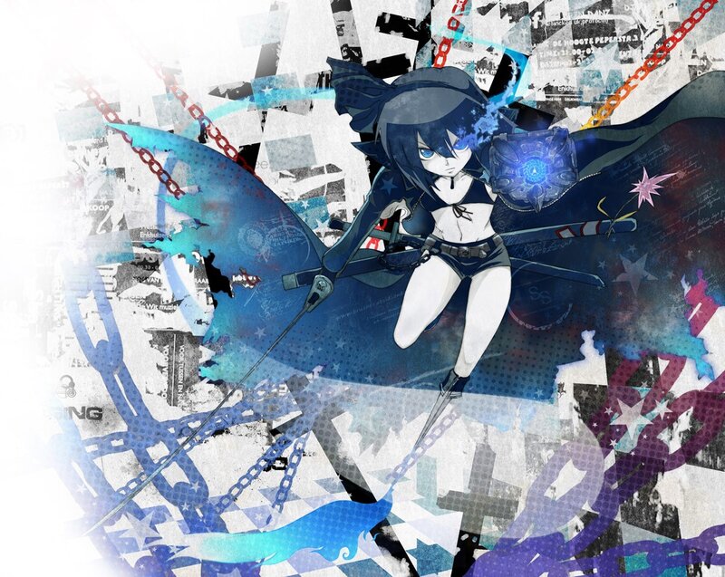 anime girl with chains and sword