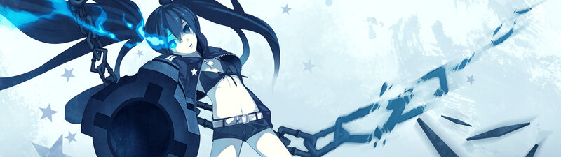 Anime Girl with Chains — Blue, Dramatic, Digital Art, Blue Energy