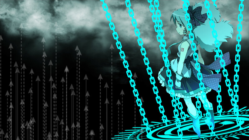 Anime Girl with Chains — Cyan
