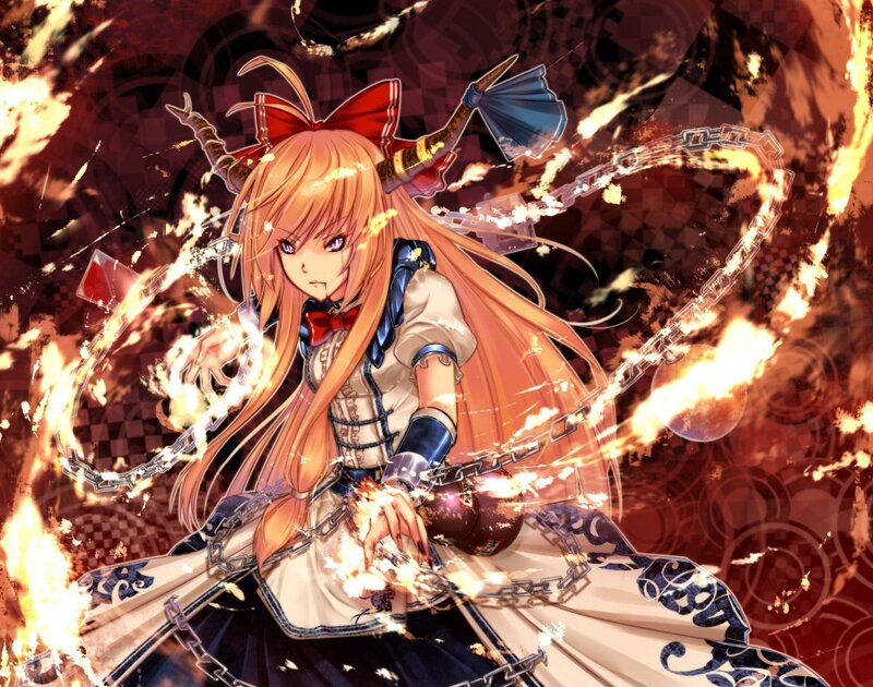 Anime Girl with Chains — Orange