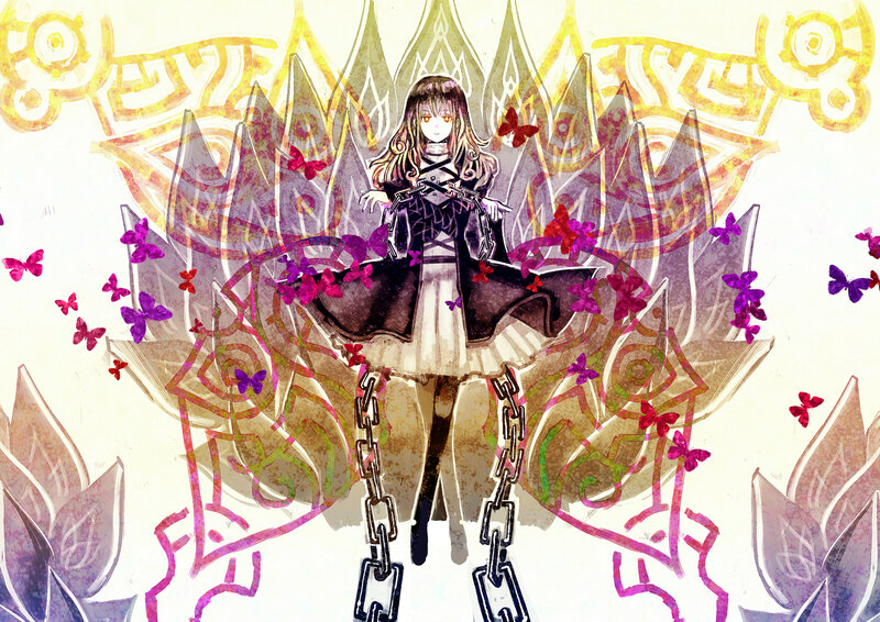 Anime Girl with Chains — Purple, Dramatic, Manga