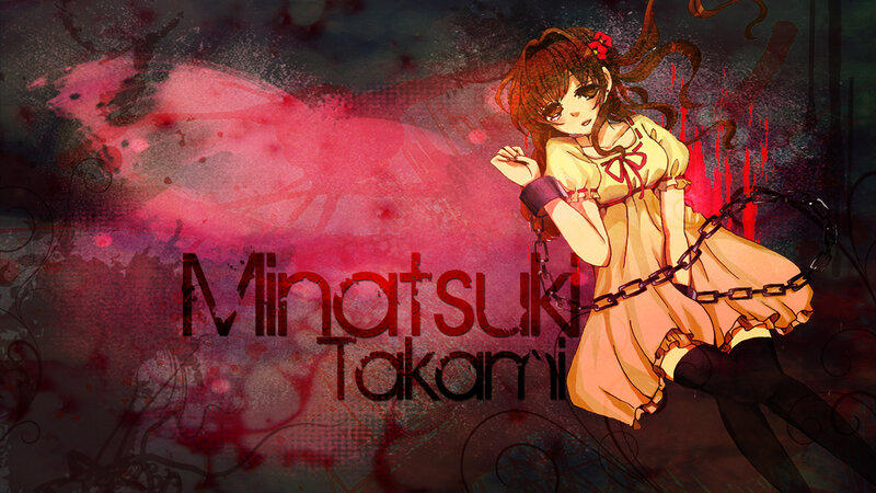 Anime Girl with Chains — Red, Dramatic, Digital Art, Blood Splatter
