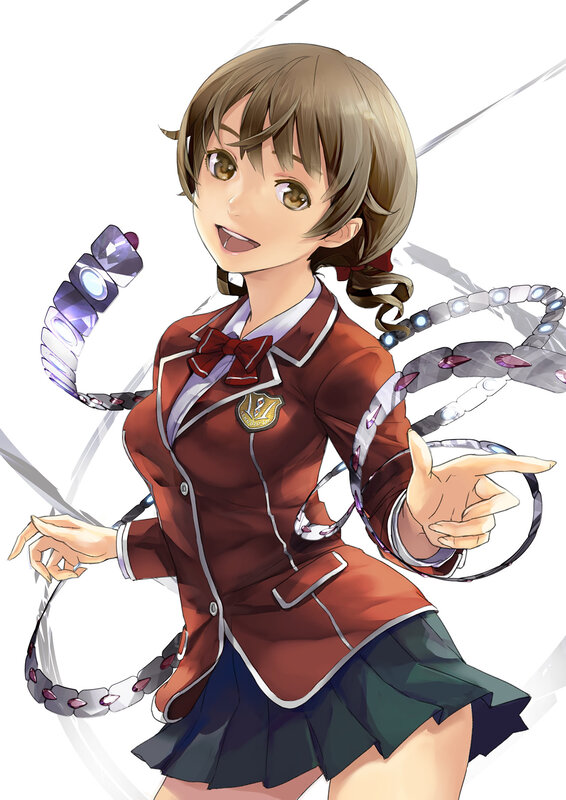 Anime Girl with Chains — Red, Playful