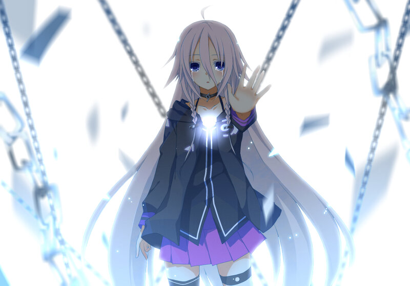 Anime Girl with Chains — White, Dramatic, Light