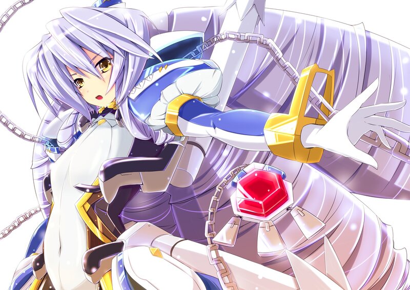Anime Girl with Chains — White, Dramatic, Robotic Armor
