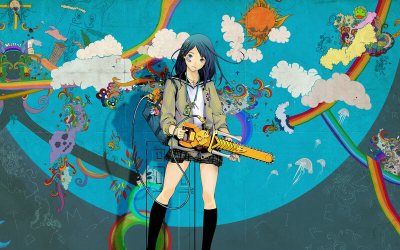 anime girl with chainsaw