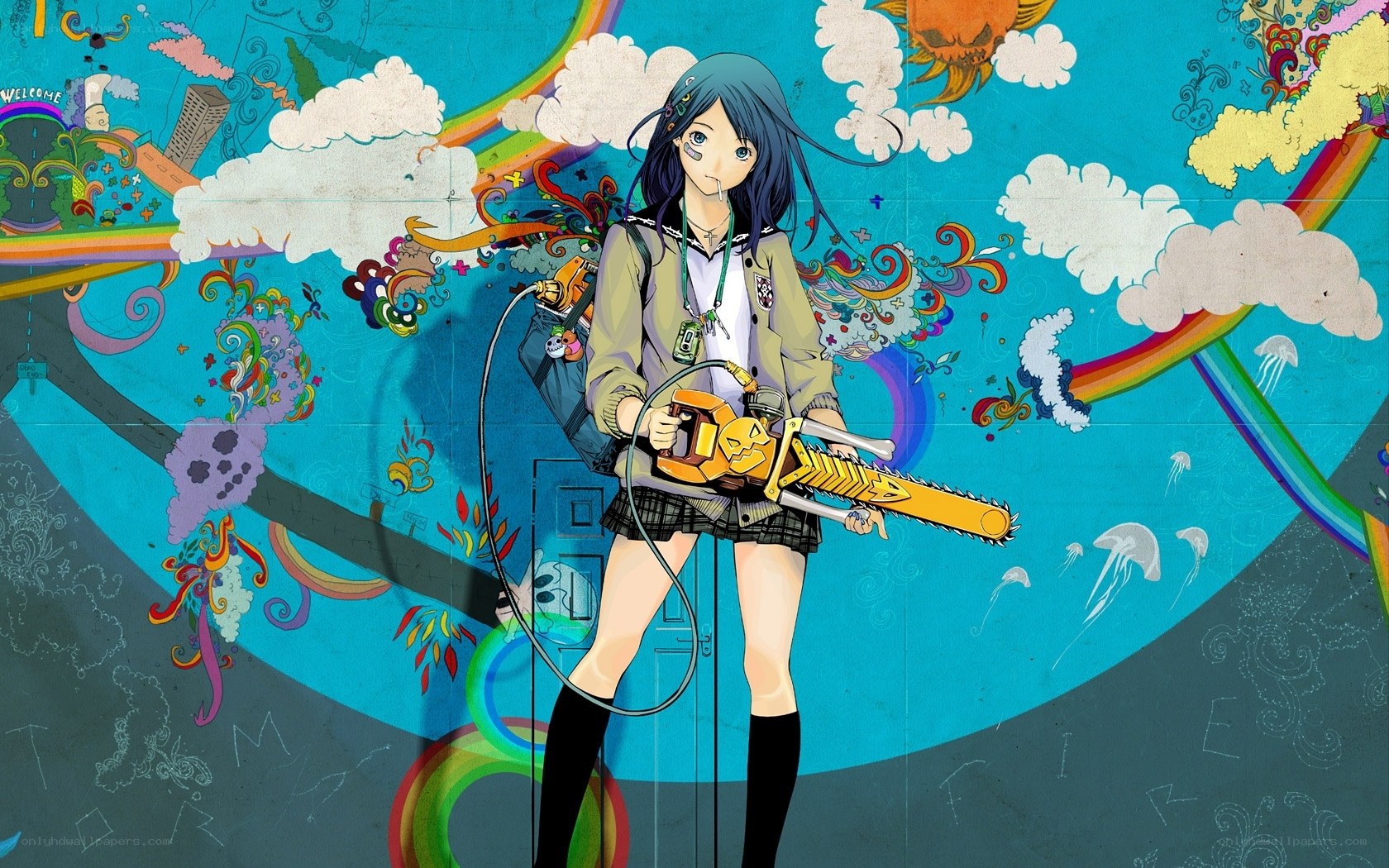 anime girl with chainsaw