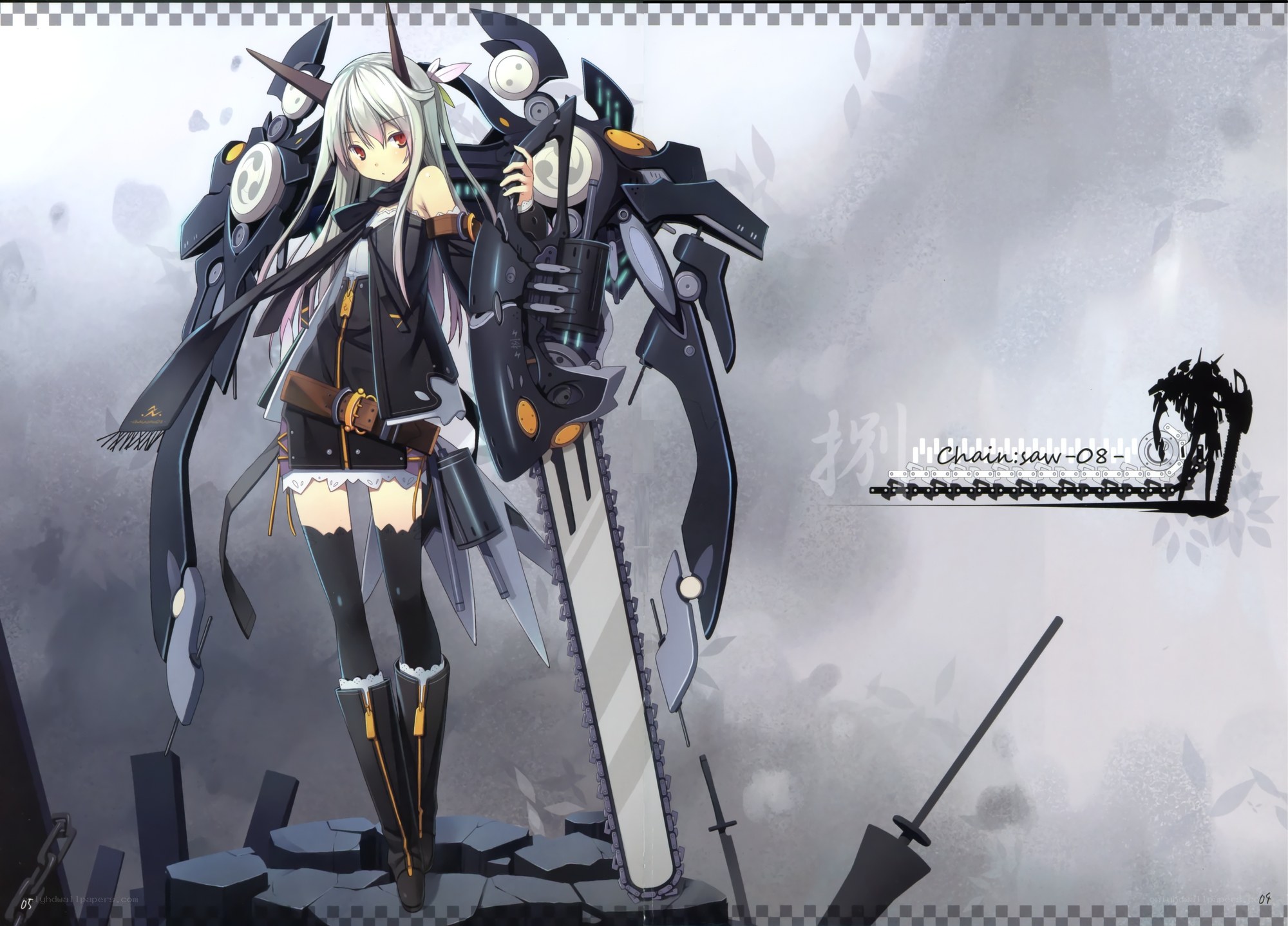 Anime girl with chainsaw
