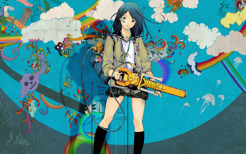 anime girl with chainsaw