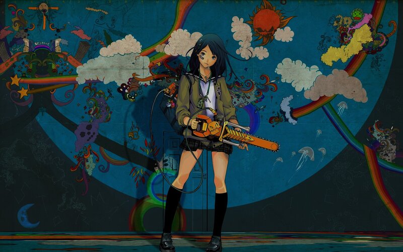 anime girl with chainsaw