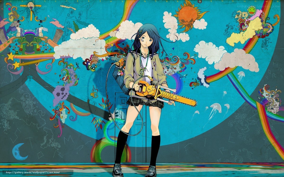 anime girl with chainsaw
