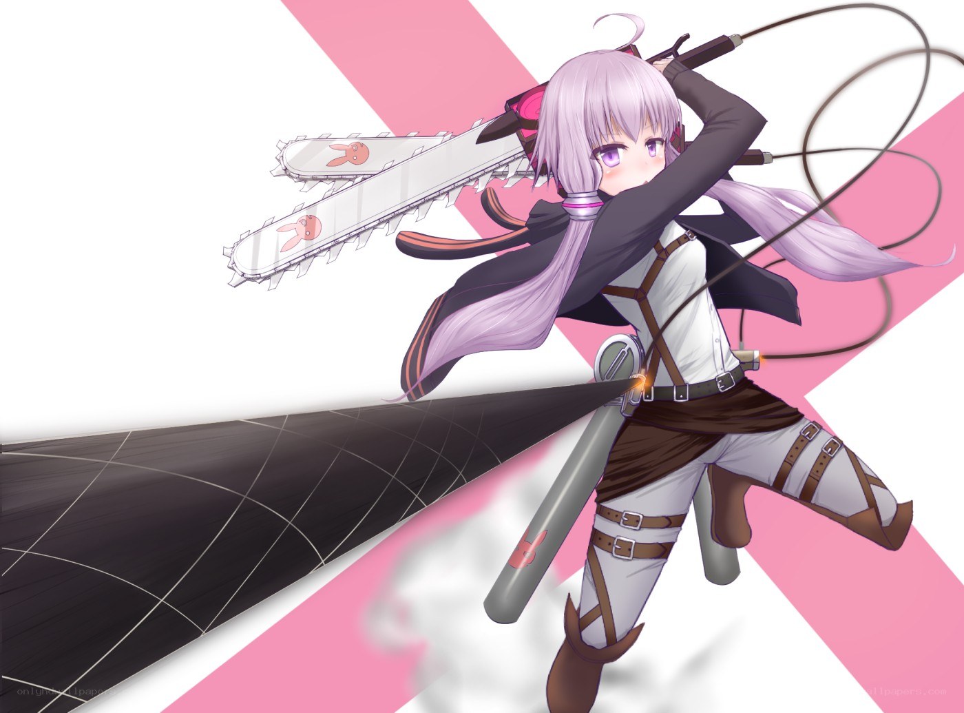 anime girl with chainsaws