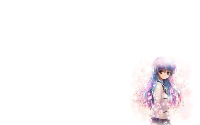 anime girl with cherry blossoms