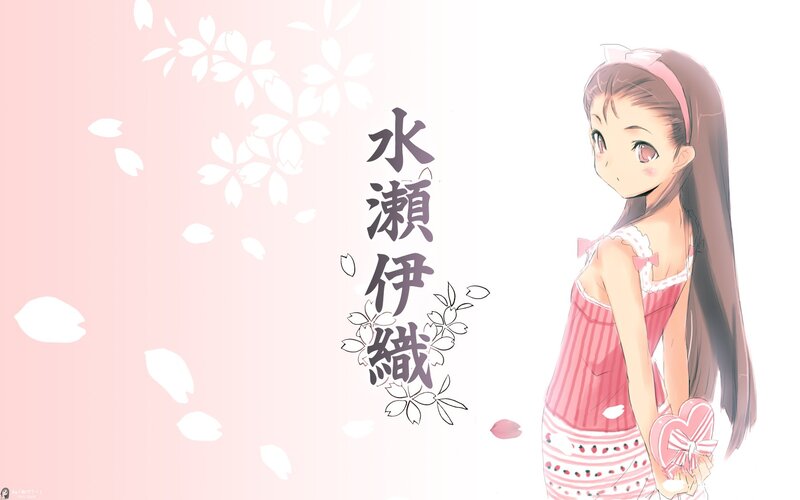 Anime girl with cherry blossoms