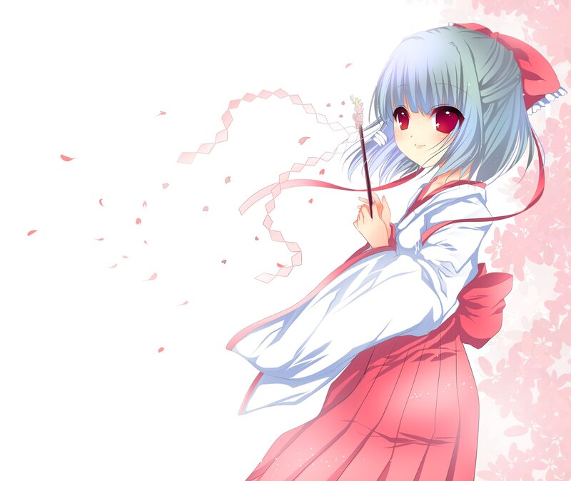 anime girl with cherry blossoms