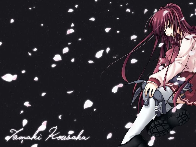 Anime girl with cherry blossoms