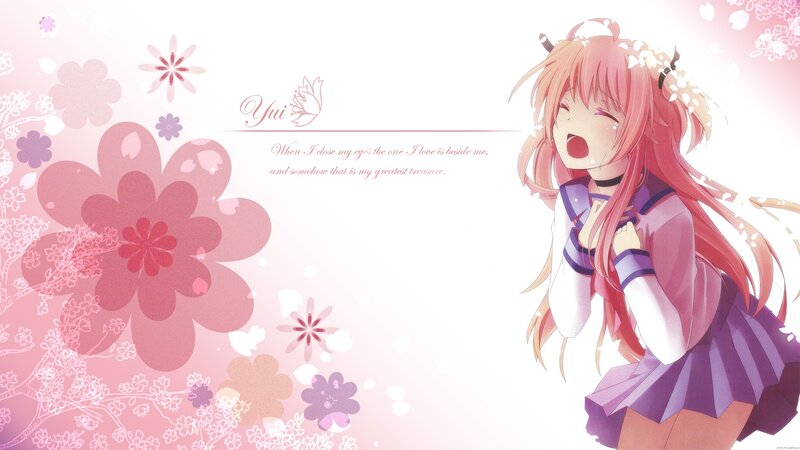 Anime girl with cherry blossoms