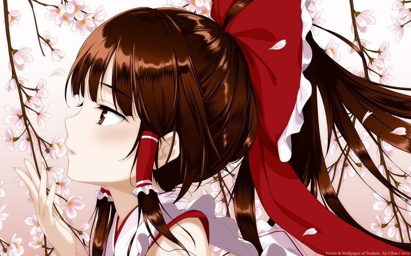Anime girl with cherry blossoms