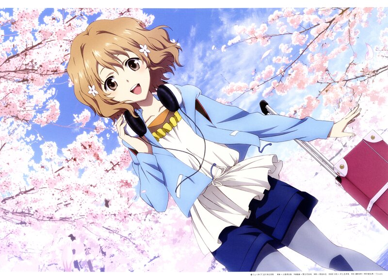 Anime girl with cherry blossoms