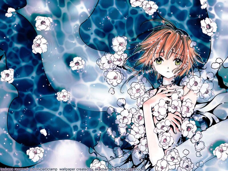 Anime girl with cherry blossoms