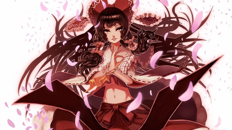 anime girl with cherry blossoms